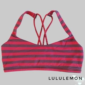LULULEMON Yoga Sports Bra Stripes Size M